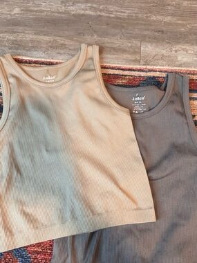 Kids Ribbed Tank Top – Olive and Charcoal